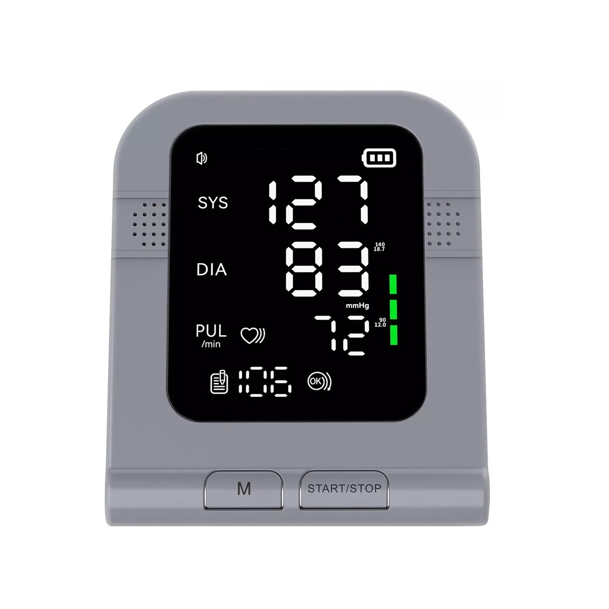Monitor Digital De Presion Automatico De Brazo Gris