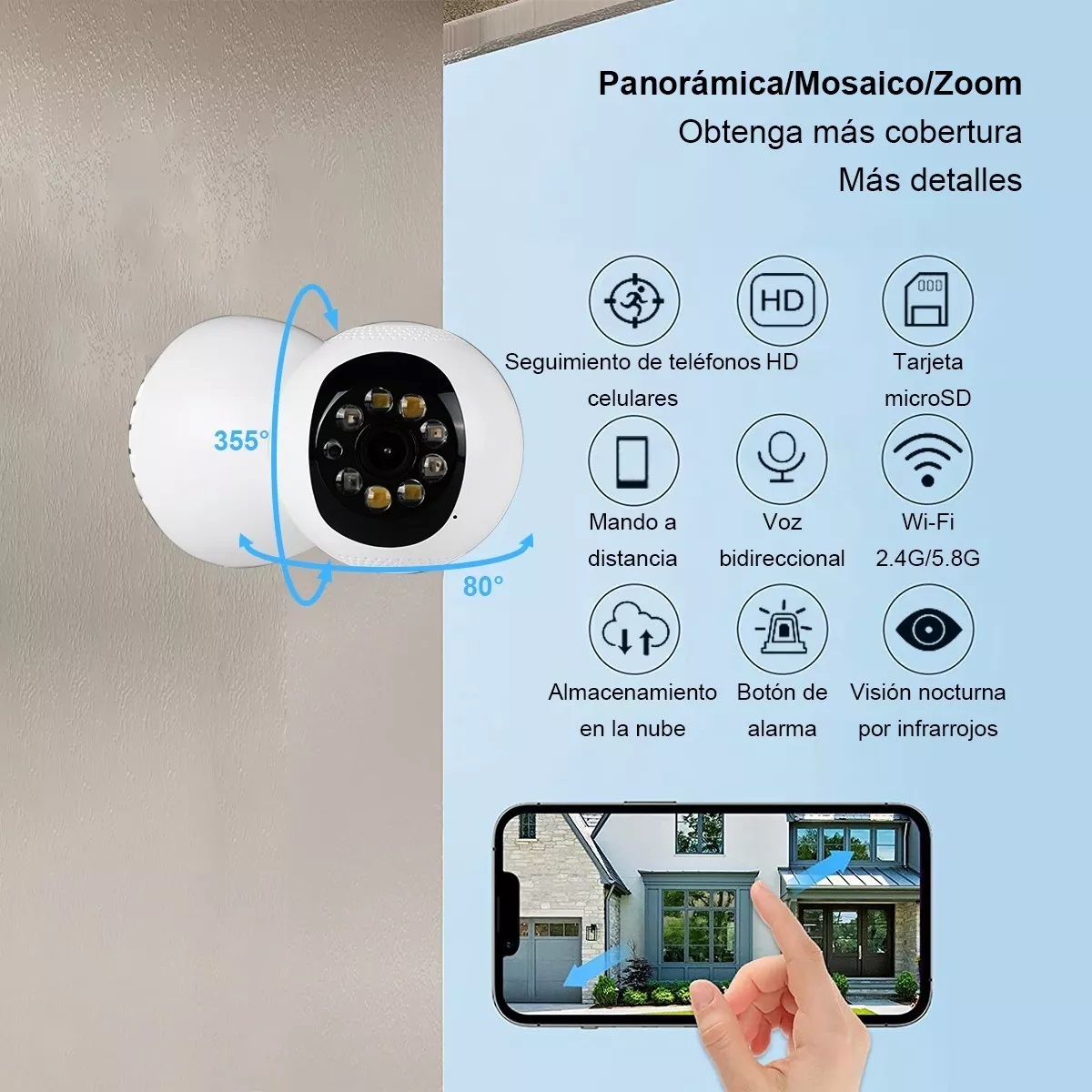 Monitor Para Bebe Wifi Cámara De Seguridad Y Vigilancia Ip