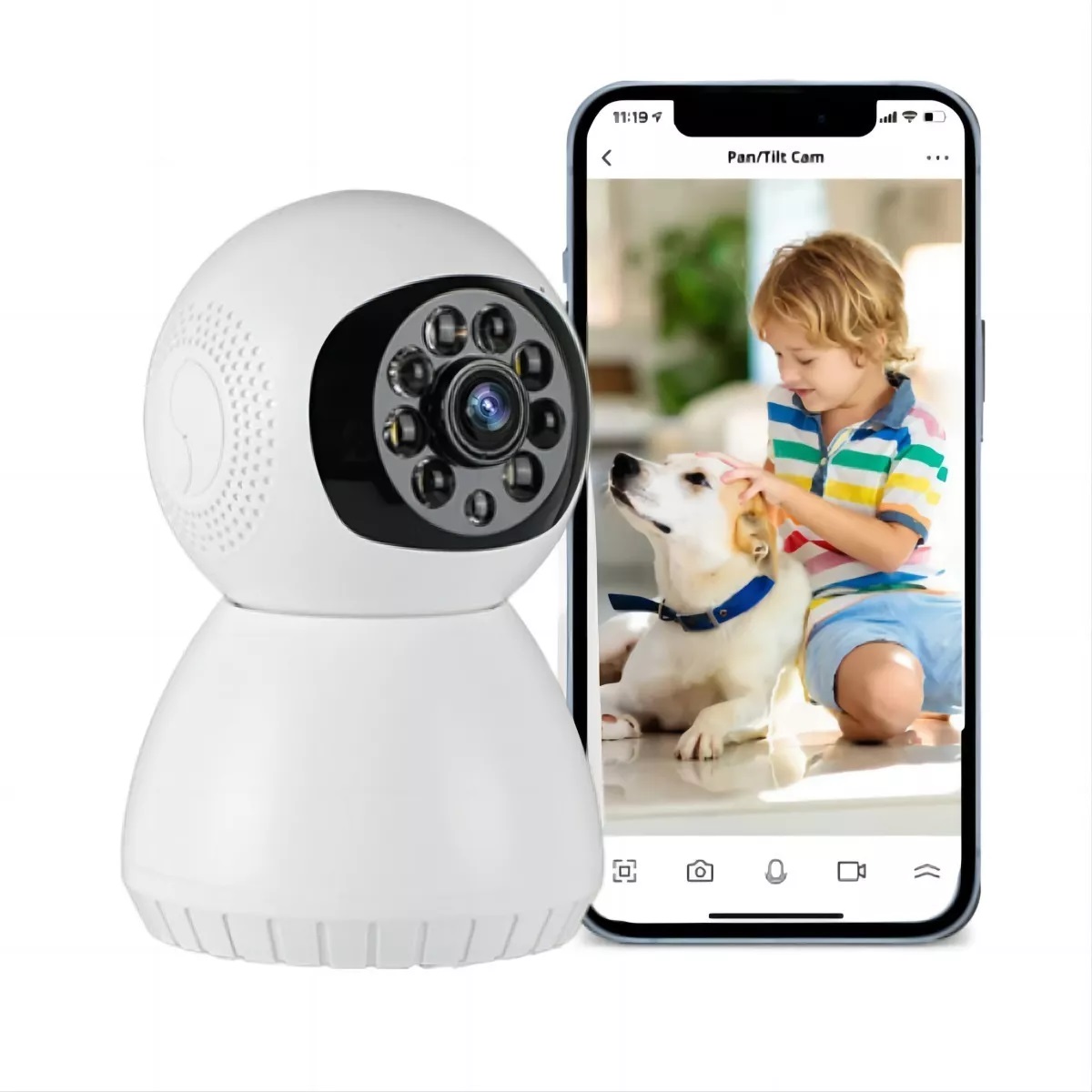 Monitor Para Bebe Wifi Cámara De Seguridad Y Vigilancia Ip