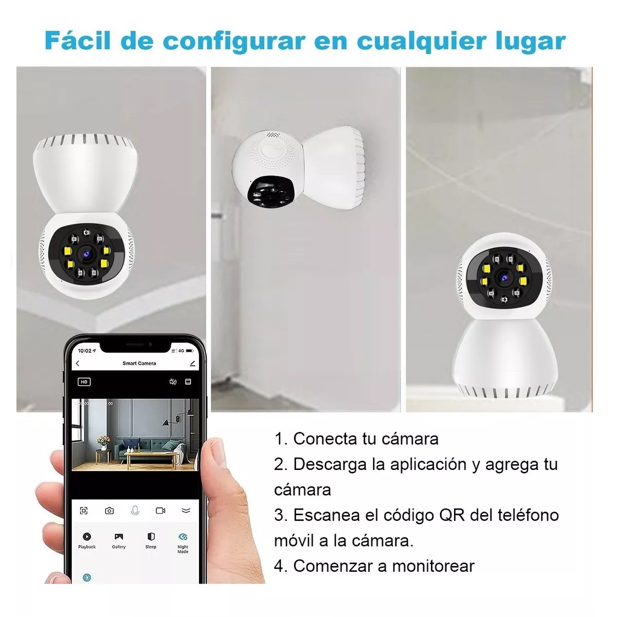 Monitor Para Bebe Wifi Cámara De Seguridad Y Vigilancia Ip