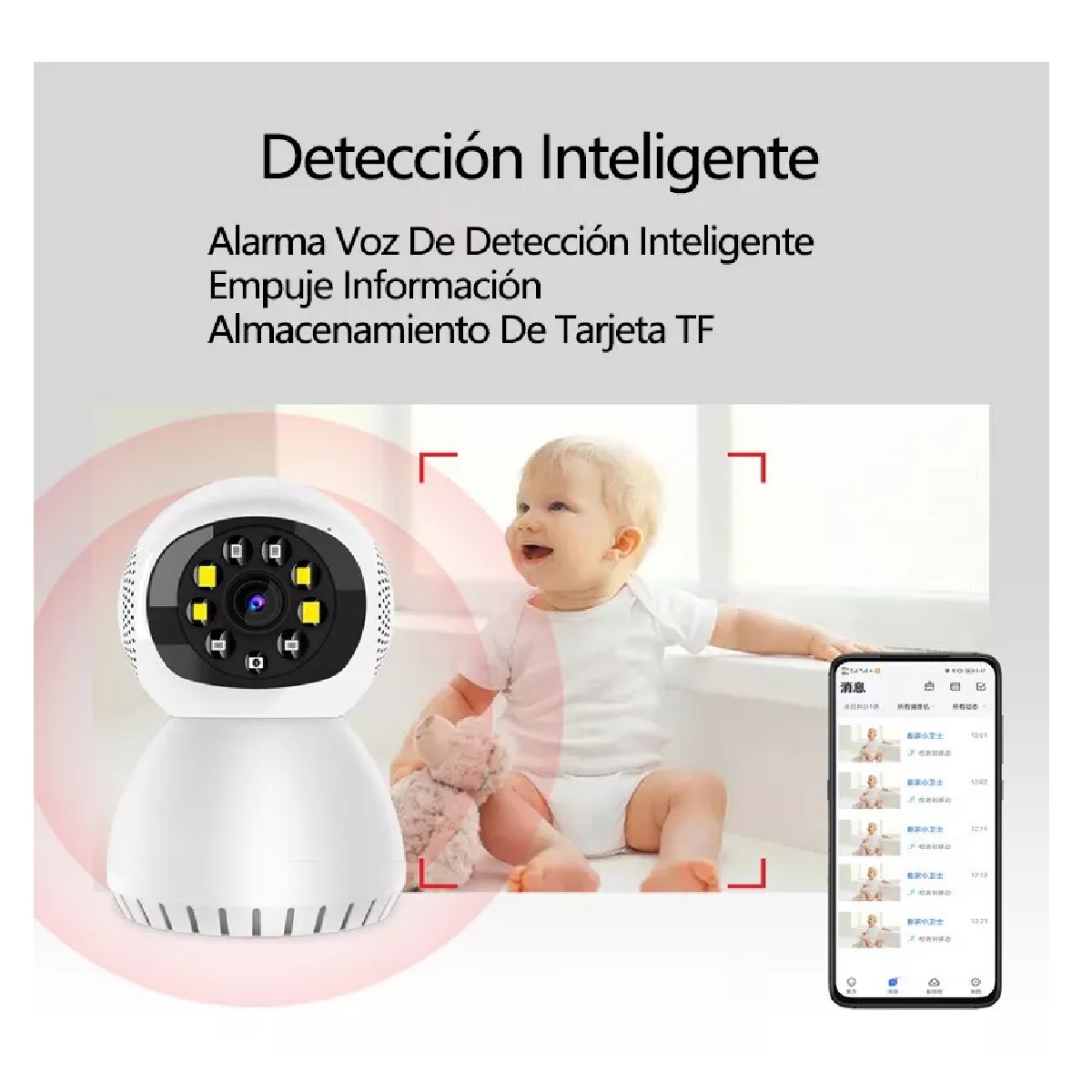 Monitor Para Bebe Wifi Cámara De Seguridad Y Vigilancia Ip
