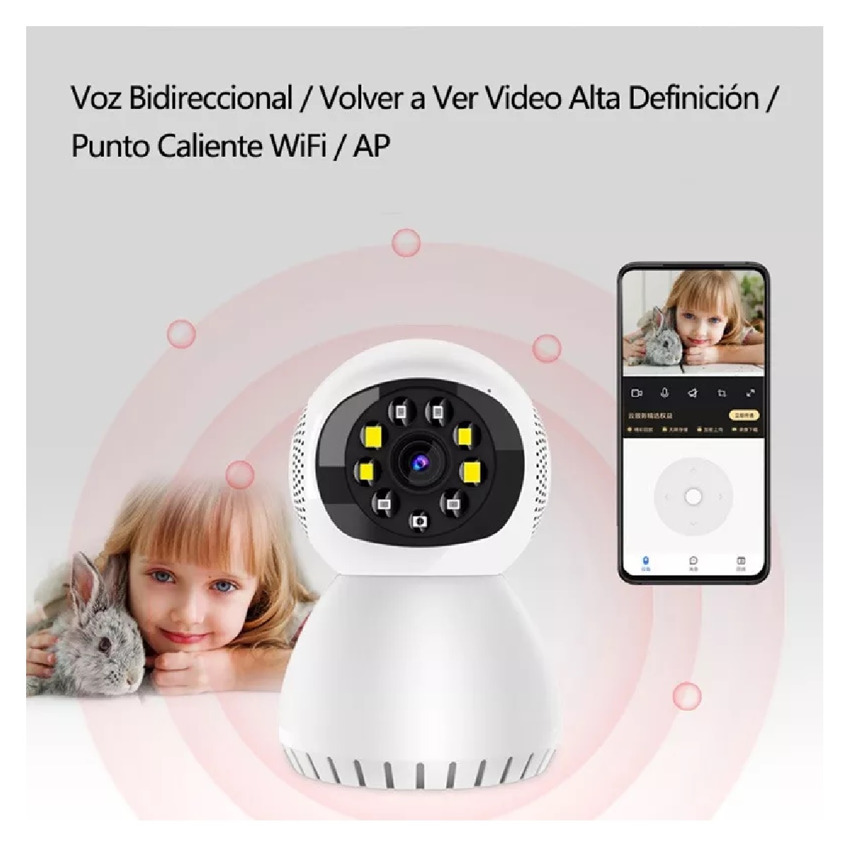 Monitor Para Bebe Wifi Cámara De Seguridad Y Vigilancia Ip
