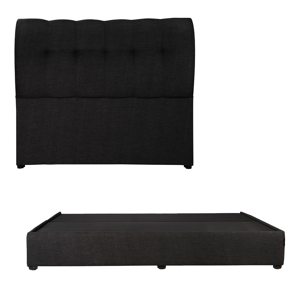 Cabecera King Size Dicasa Nube con Base Cama Belucci Negro