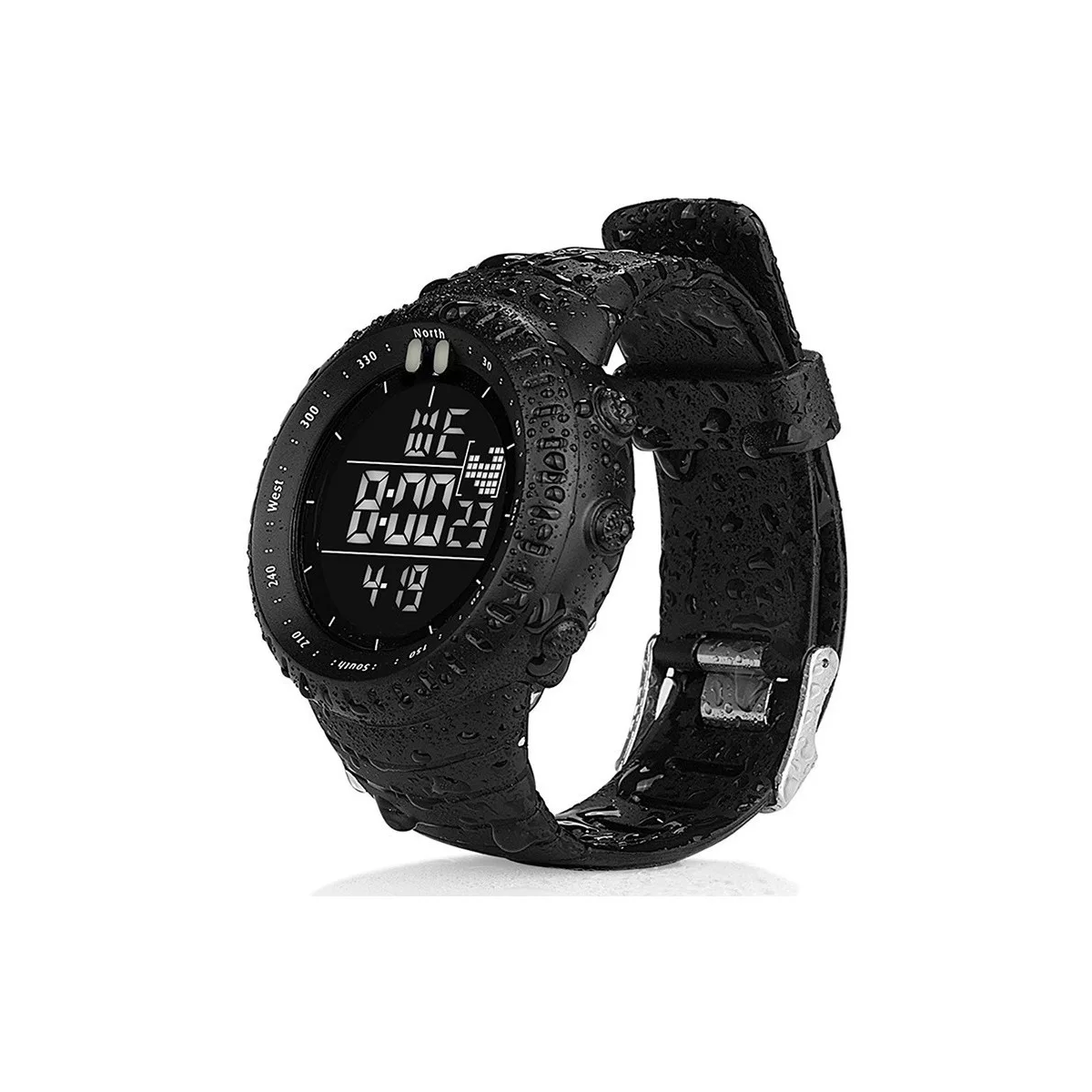 Reloj de pulsera Smael 1237 de cuerpo color negro