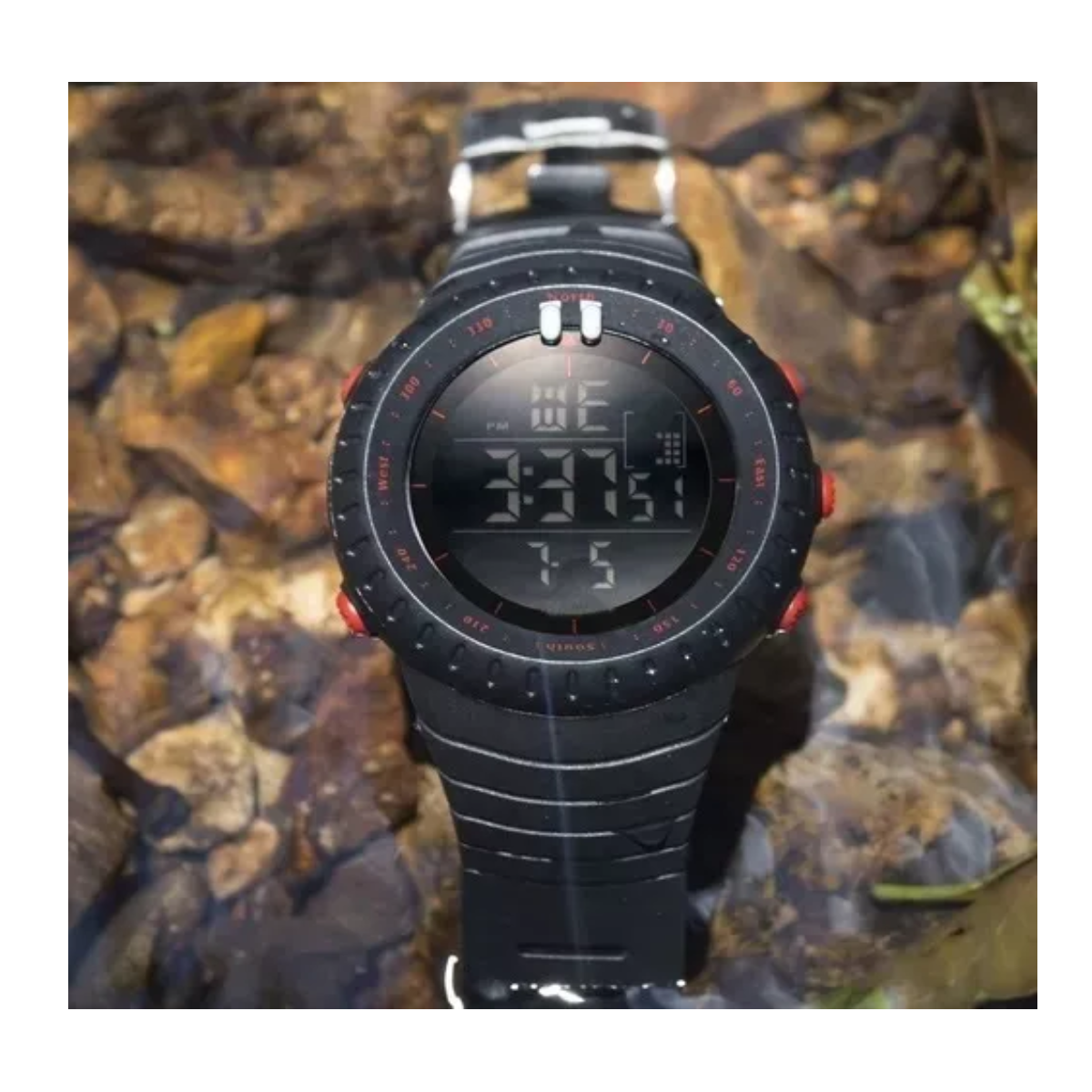 Reloj de pulsera Smael 1237 de cuerpo color negro