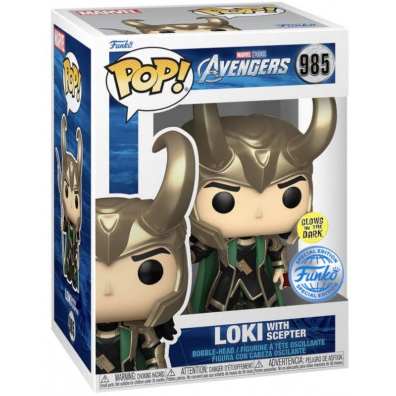 Funko Pop Marvel Loki With Scepter Glows In The Dark 985