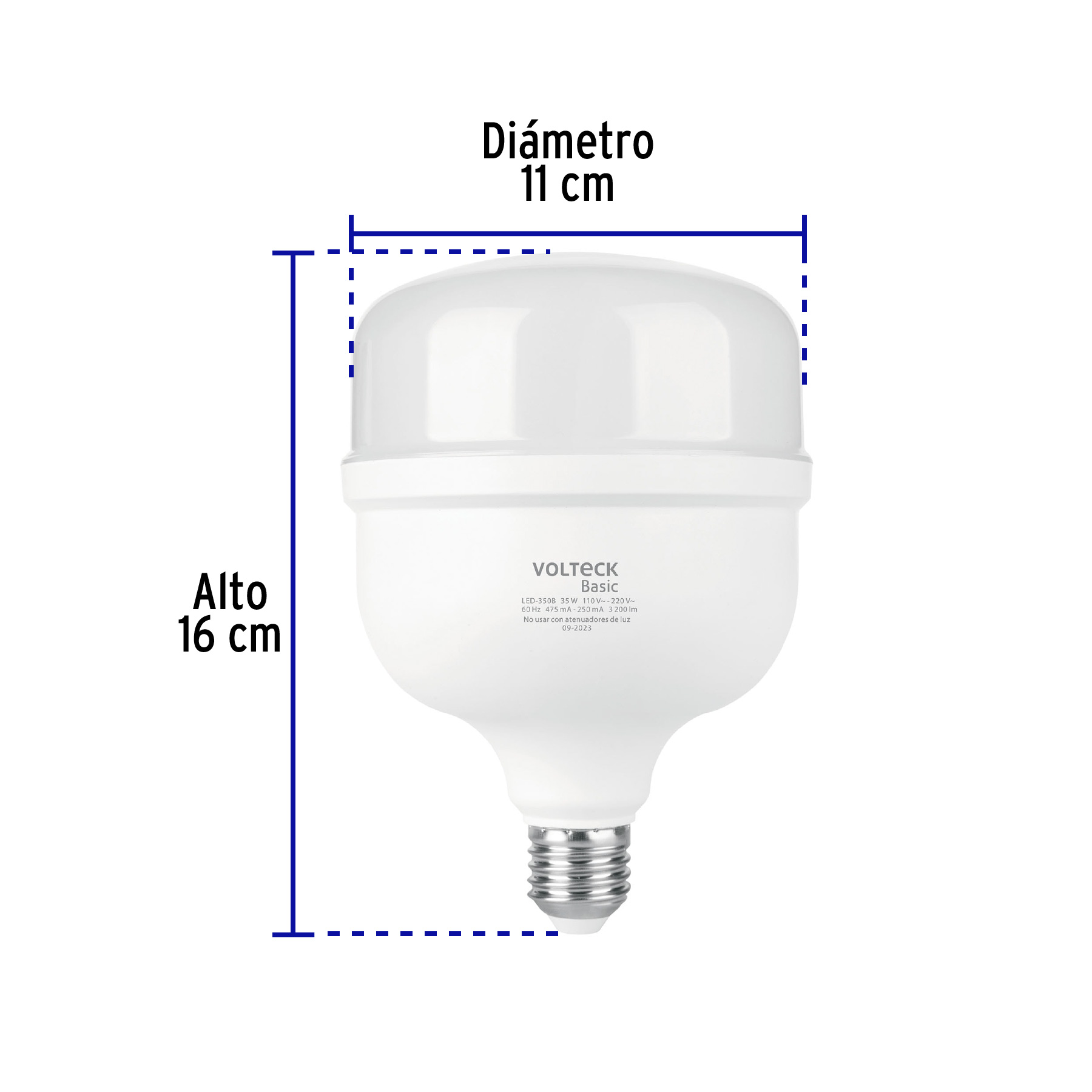 LÁMPARA LED ALTA POTENCIA 35W (EQUIV. 300W) LUZ DE DÍA VOLTECK 28208
