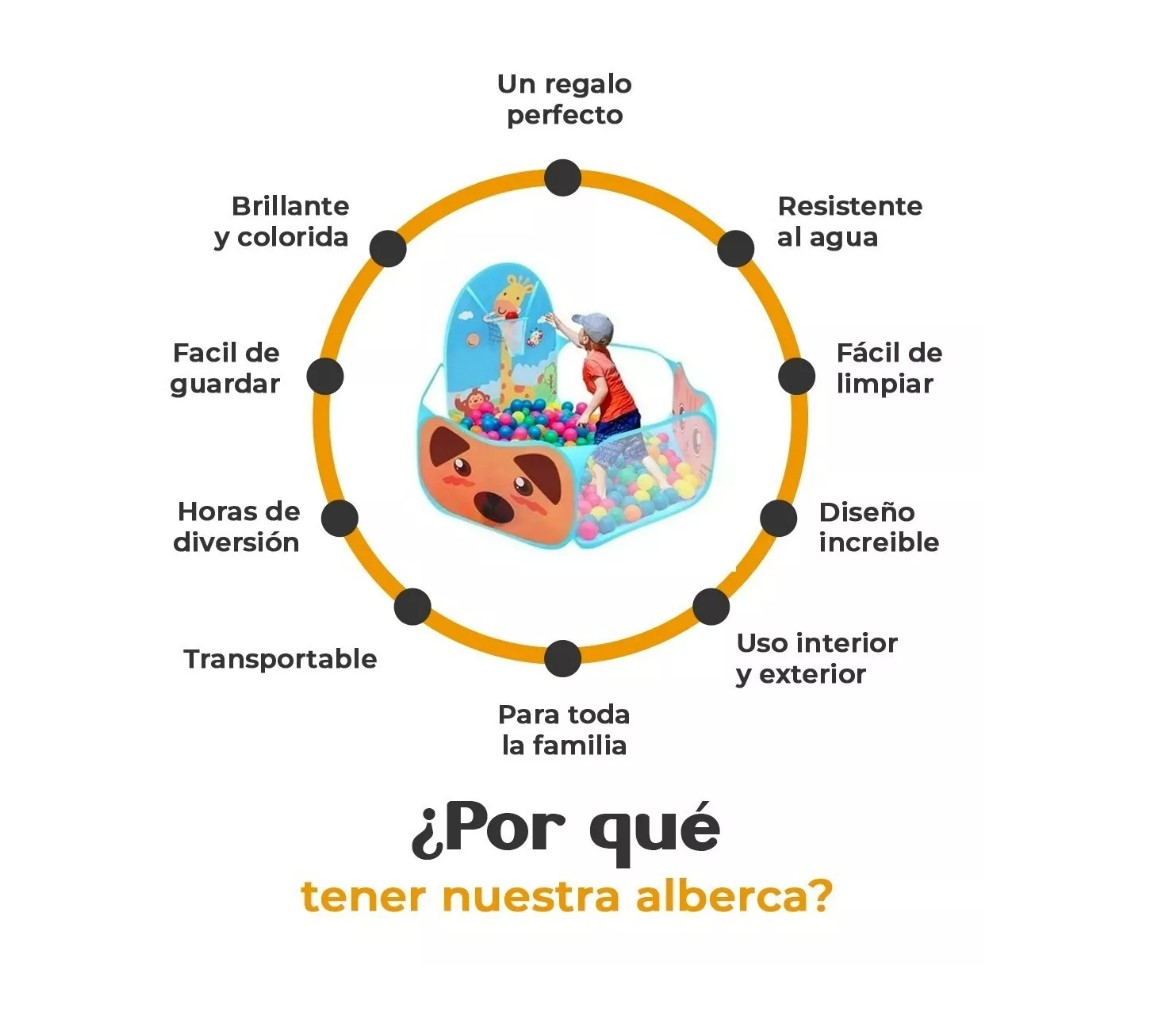 Alberca De Pelotas Piscina Corral Bebes Juego Para Niños T