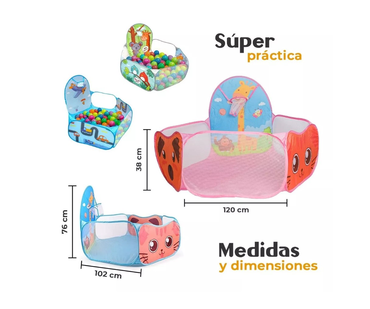 Alberca De Pelotas Piscina Corral Bebes Juego Para Niños T