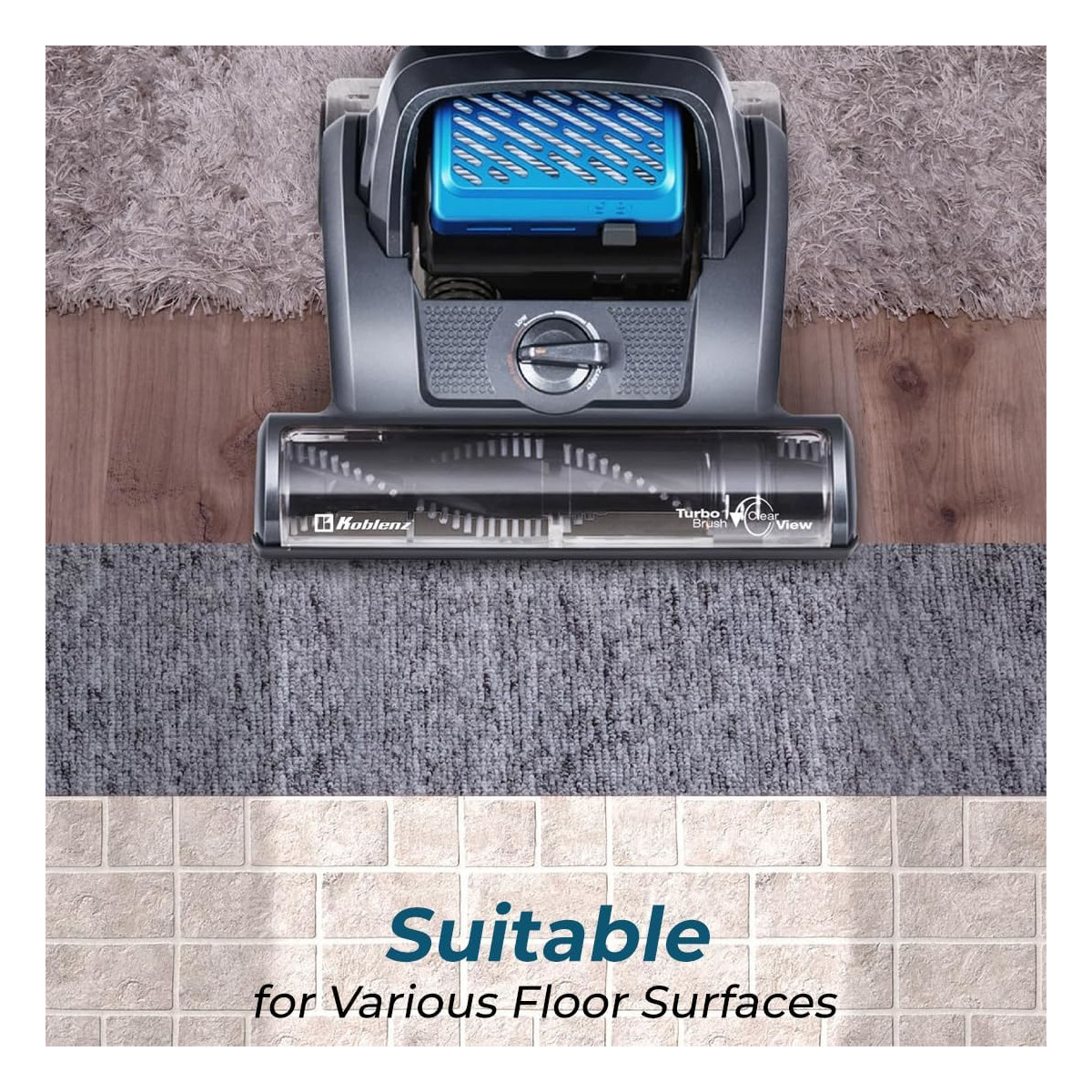 Aspirador Barredora KOBLENZ TITAN UMA-1400 giratoria HEPA.