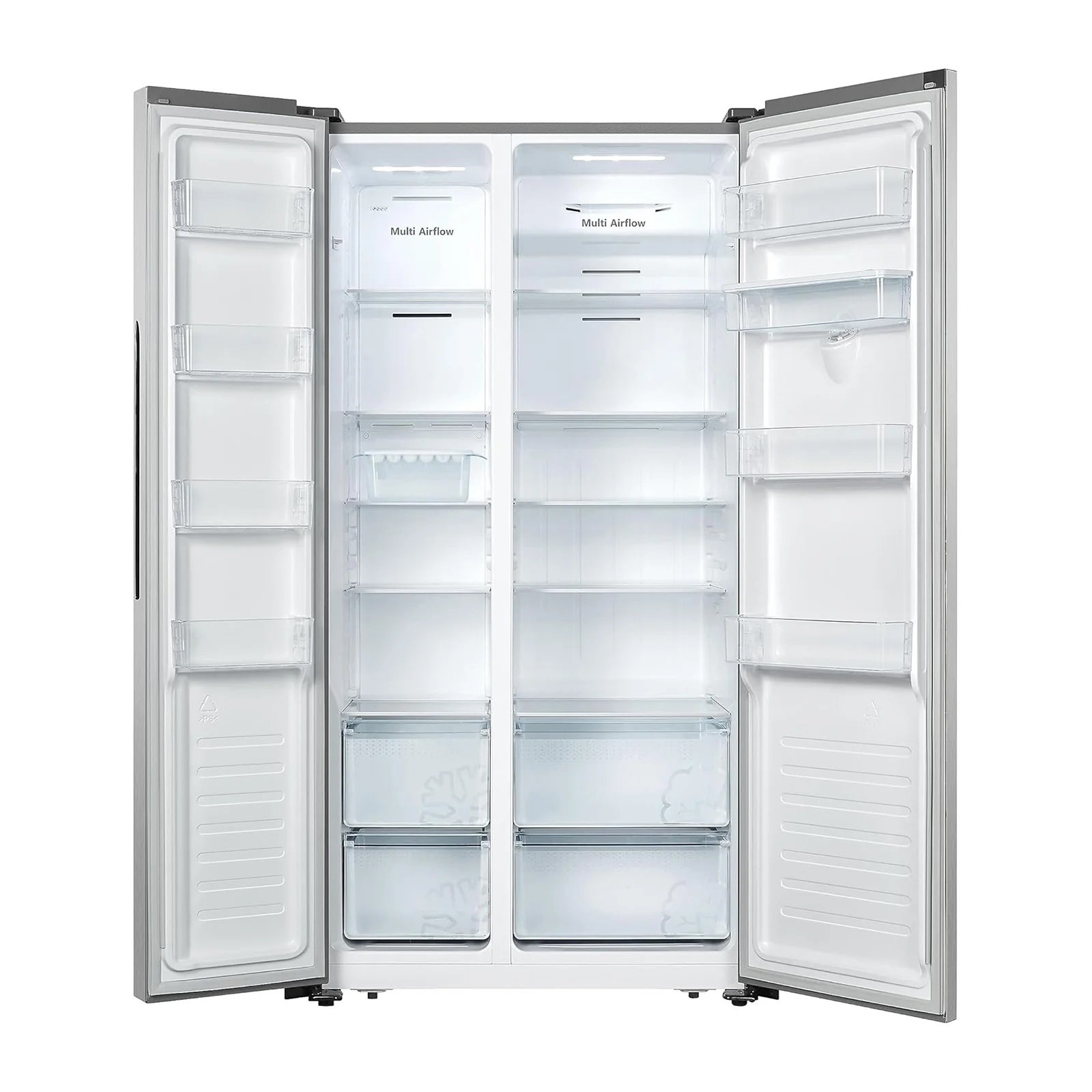 Refrigerador 18 Pies Cúbicos Hisense Side by Side Gris RS19N6WCX.