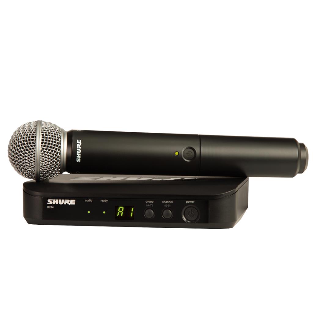 Micrófono Shure BLX24/SM58 Sistema Inalambrico-Negro