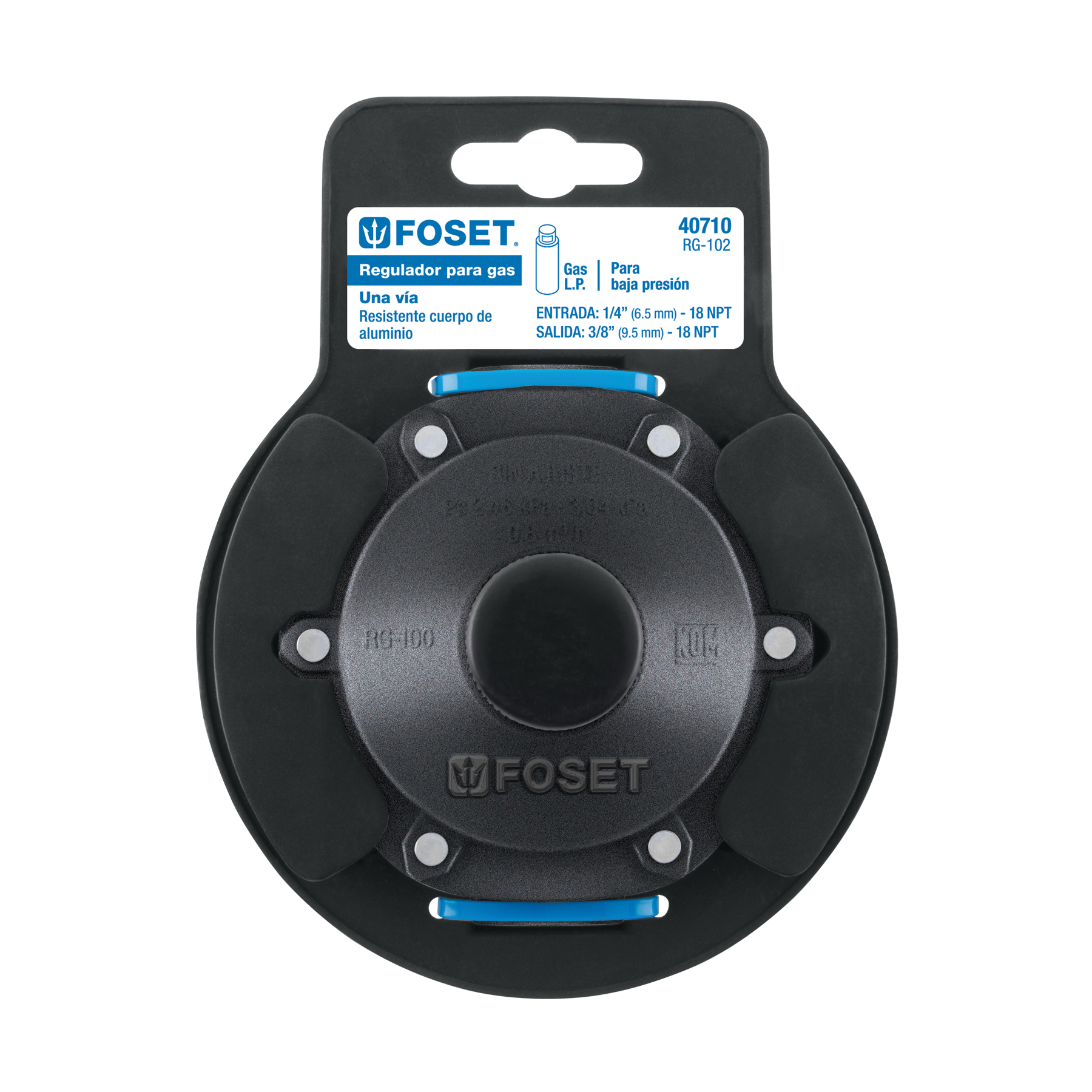 REGULADOR DE GAS 1 VÍA, BAJA PRESIÓN, FOSET 40710
