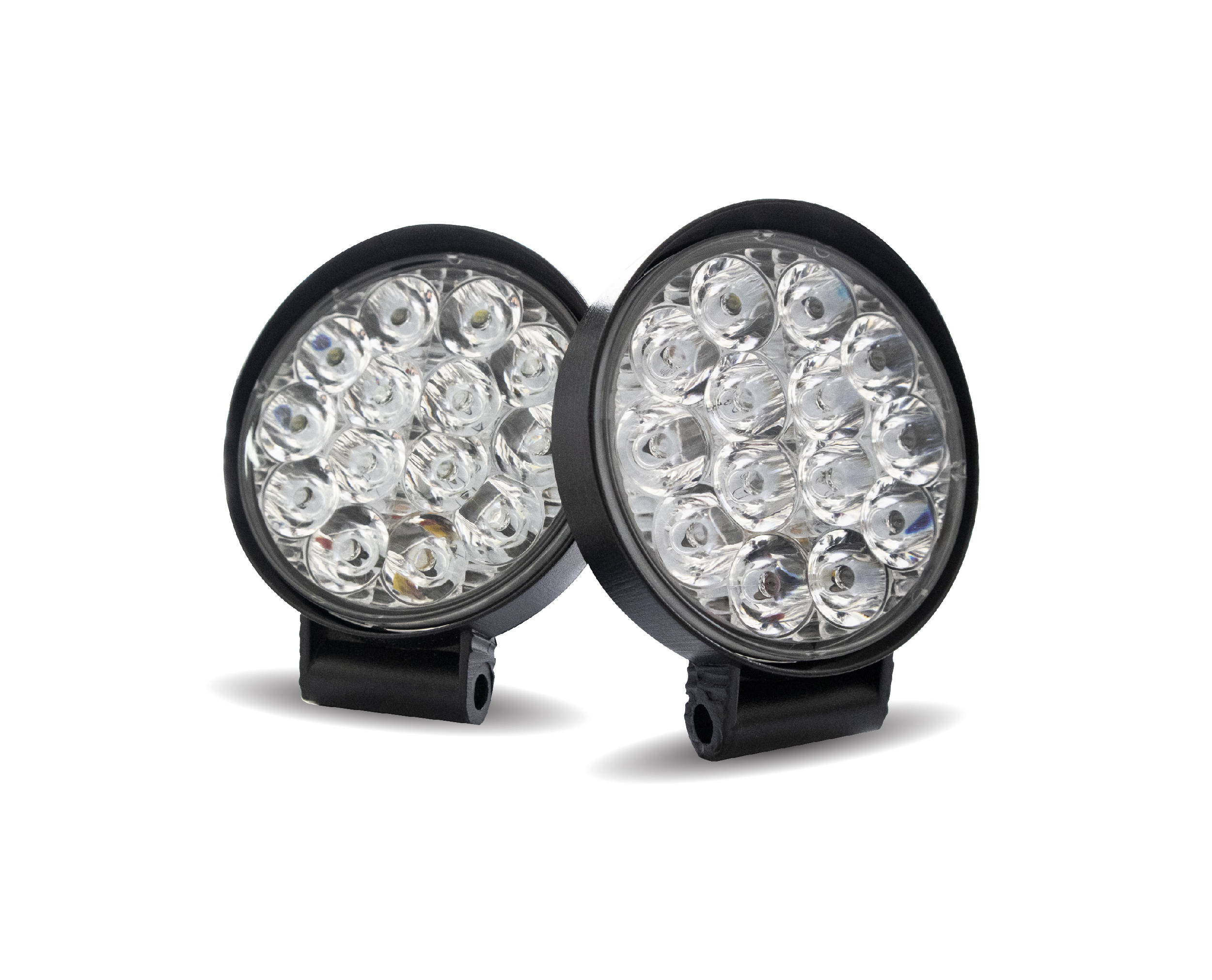 Faro en par redondo 14 Hiper Led 3 Pulgadas Blanco Fijo y Estrobo