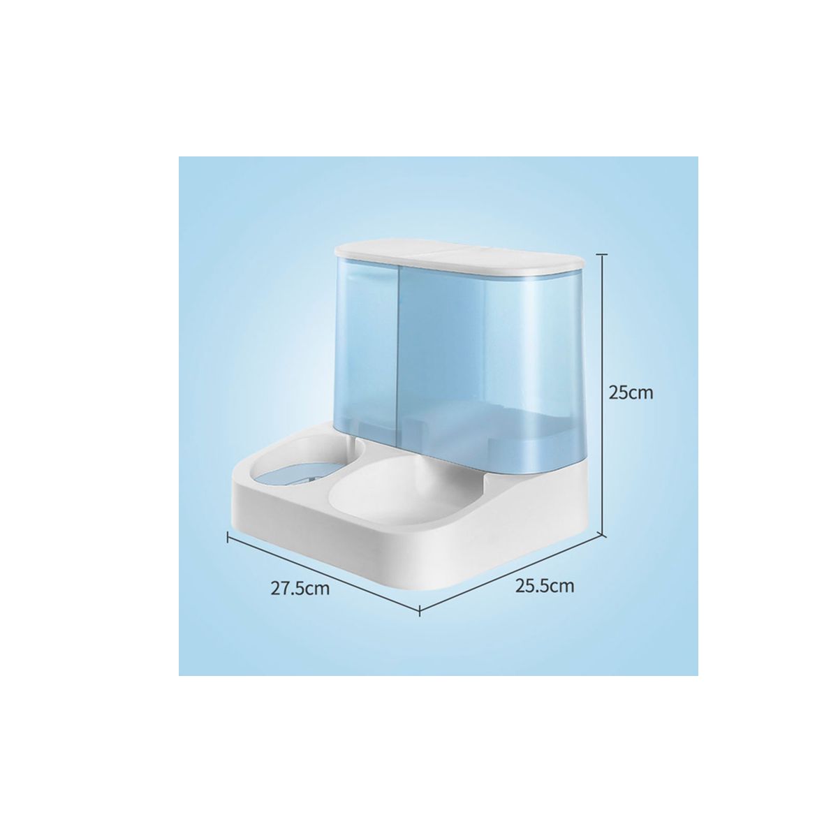 Dispensador Automatico De Agua y Croquetas Para Mascotas Blanco.