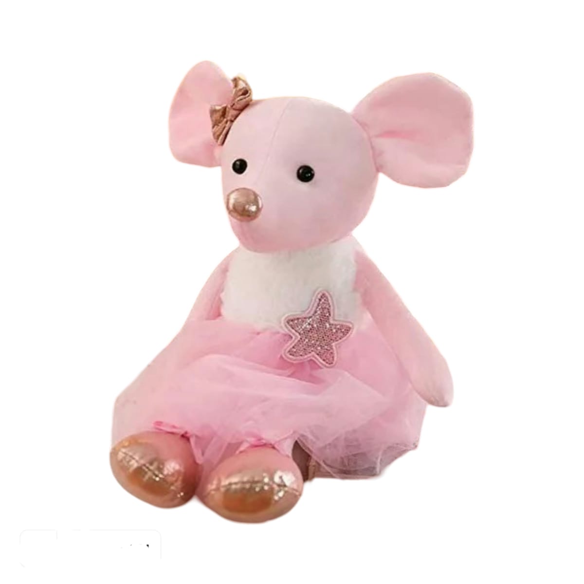 Peluche Suave Ratoncita Rosa Princesa Vestida De Bailarina Regalo.