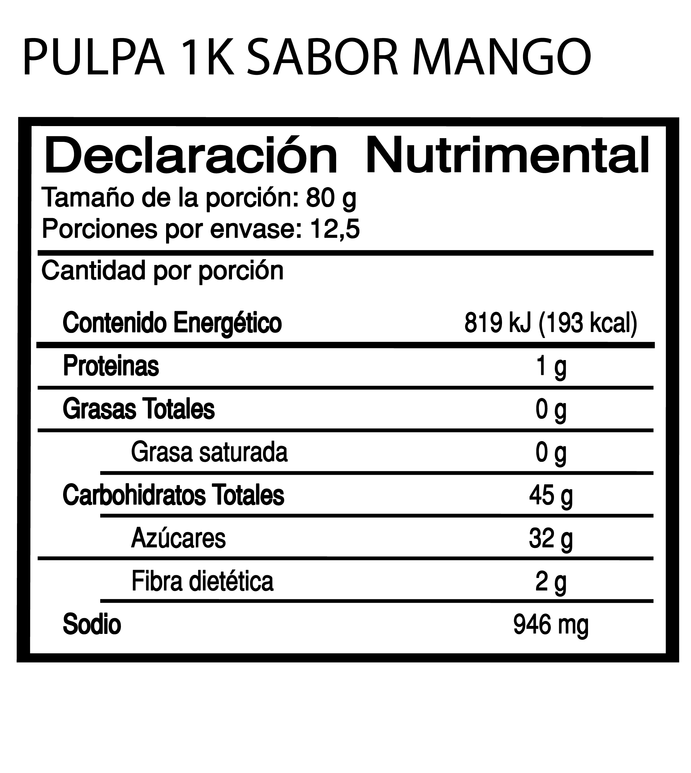 Tarry Pulpas Sabor Mango-Chamoy 1K Escarchado Para Bebidas