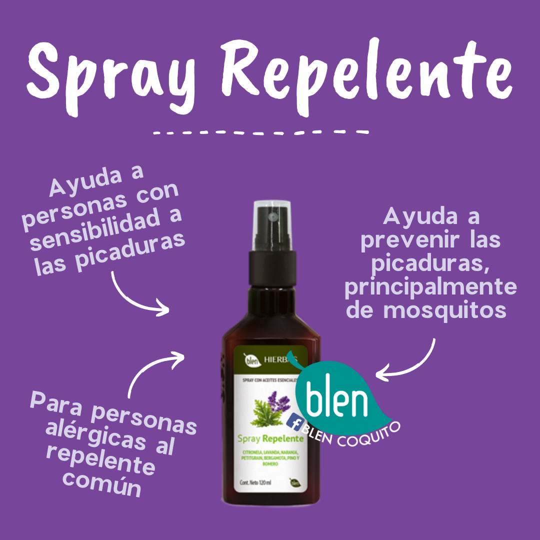 Spray Repelente De Insectos Con Aceites Esenciales Blen 