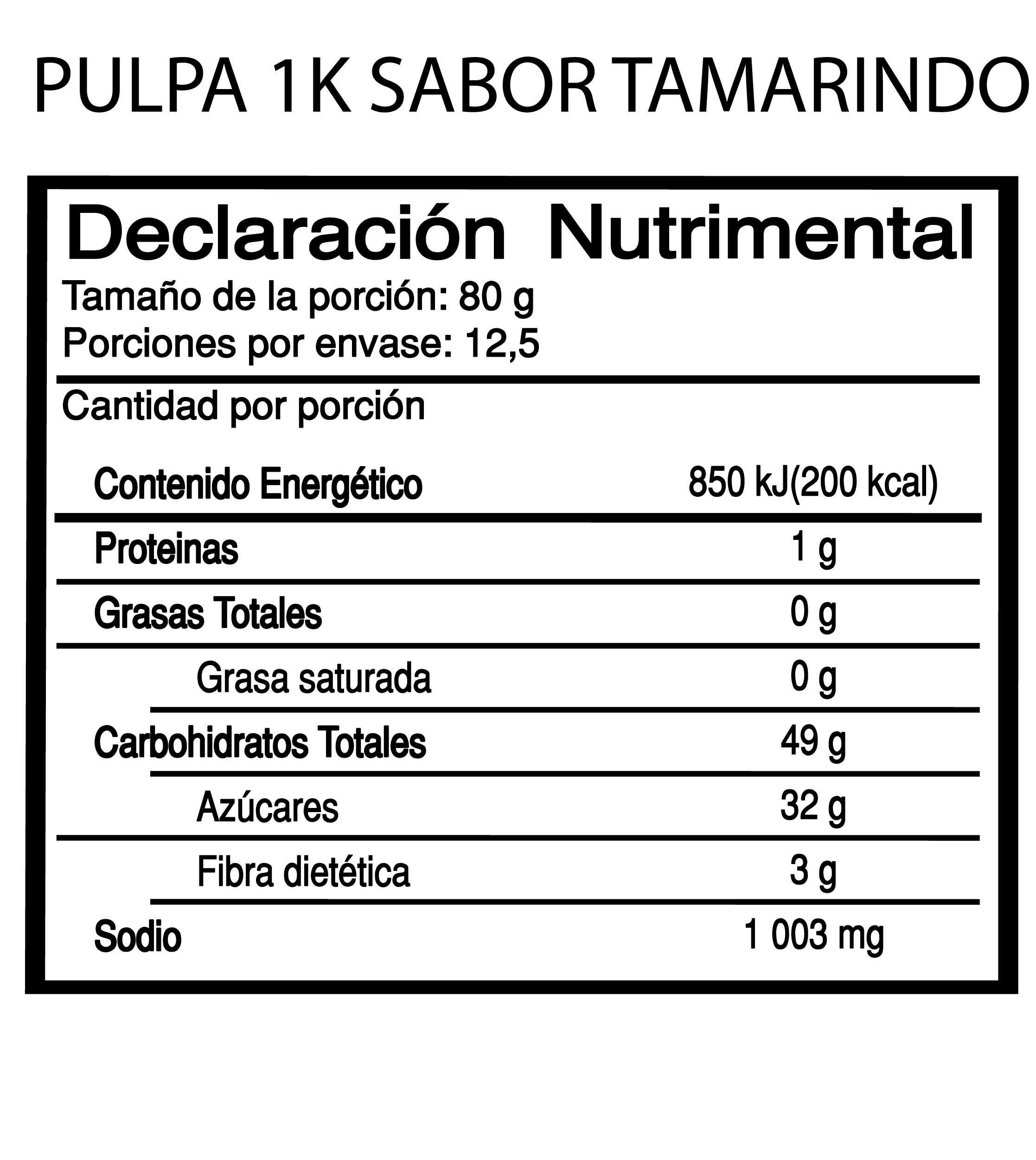 Tarry Pulpas Sabor Tamarindo-Chamoy 1K Escarchado Para Bebidas