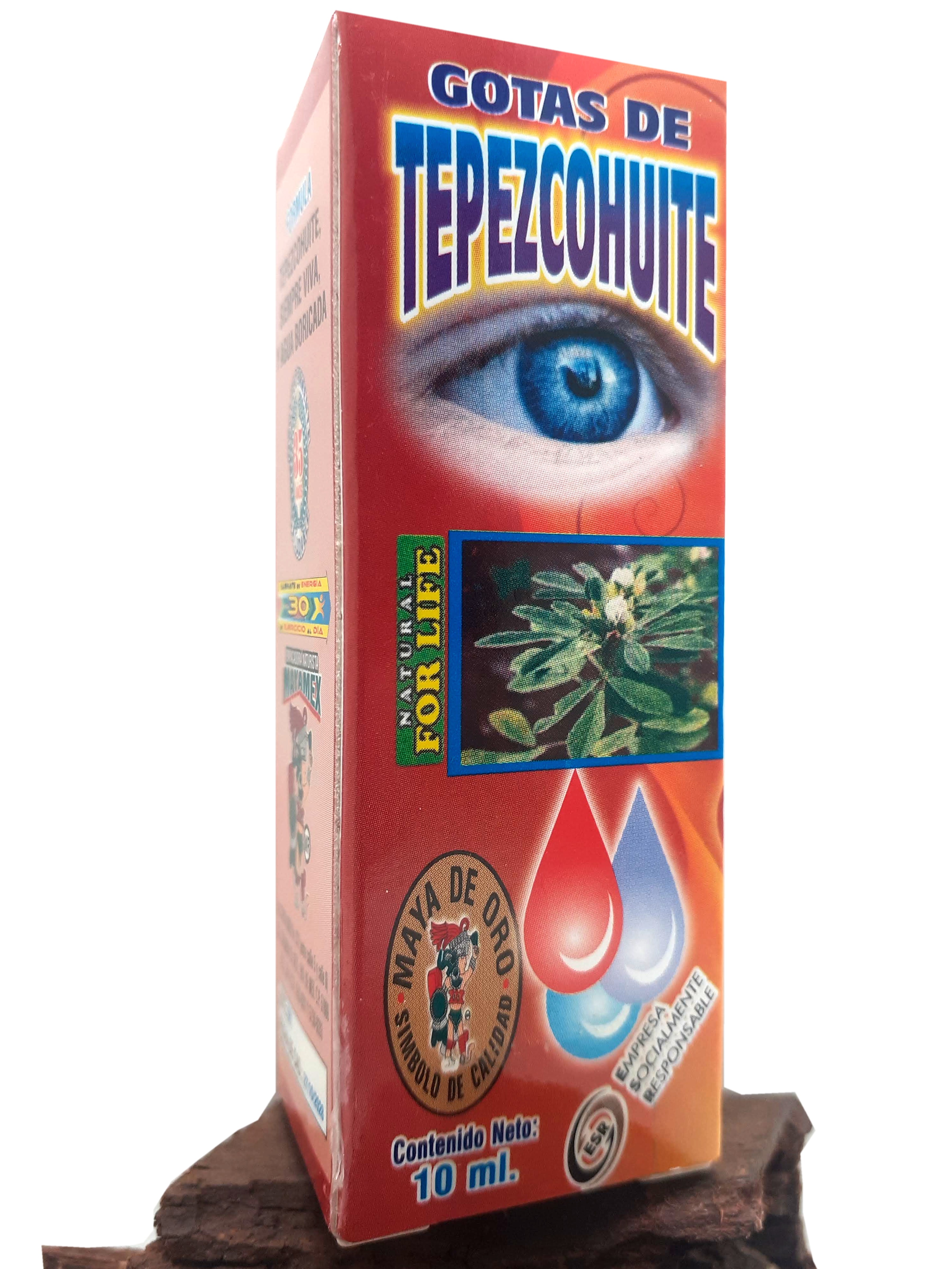 Tepezcohuite Gotas Oftálmicas 100% Natural con Siempreviva  .