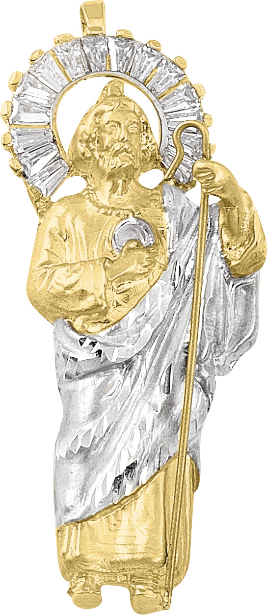 Collar San Judas Tadeo En 2 Oros 10 K + Obsequio + Envio.