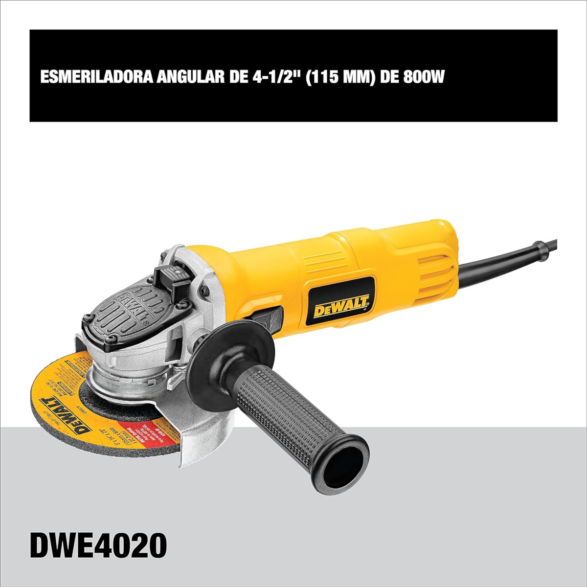 Esmerilador Angular DeWALT 4-1/2" 800W DWE4020-B3 1200(rpm).