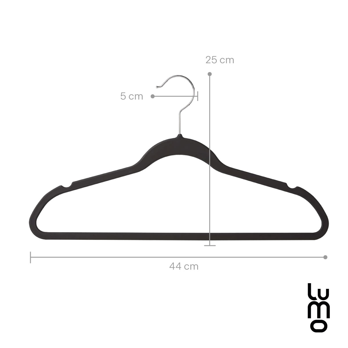 Set de 50 Ganchos Perchas Terciopelo Velvet Premium.