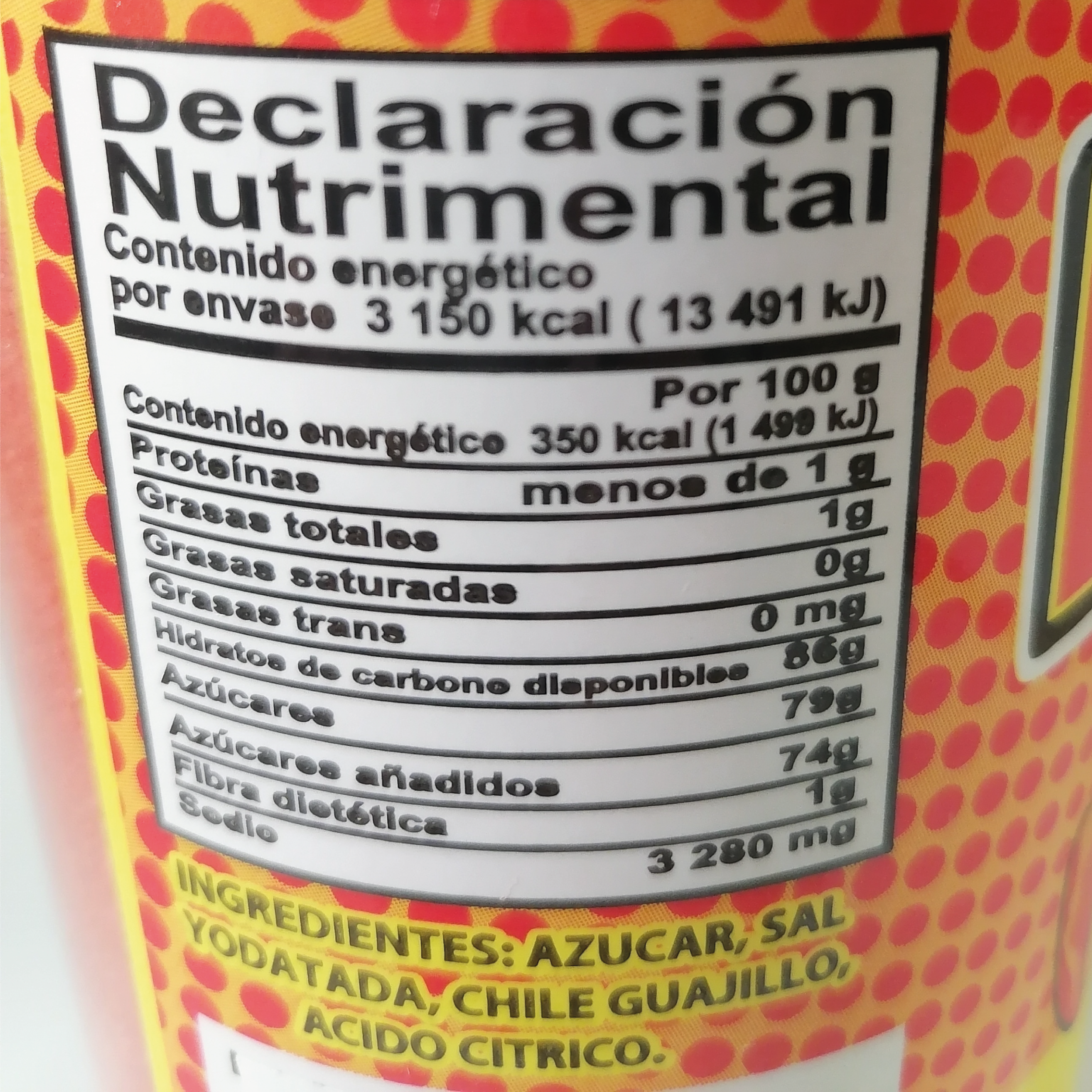 Tarry Pica Pop Golosina 900G Chile Piquín en Polvo