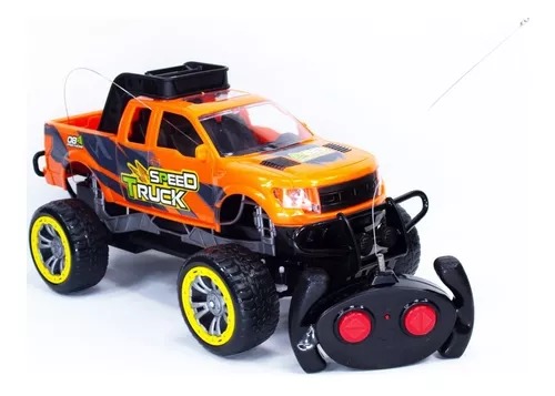 Camioneta Naranja R/c Pickup Intrepid 4x4 Luz Y Sonido Lobo 1:12