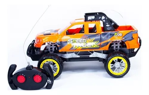 Camioneta Naranja R/c Pickup Intrepid 4x4 Luz Y Sonido Lobo 1:12
