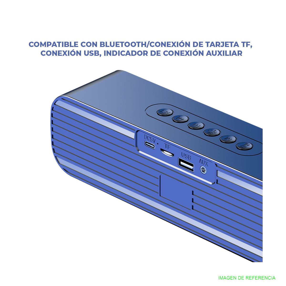 Reloj Despertador Con Bocina Bluetooth Usb Fm Blanco.