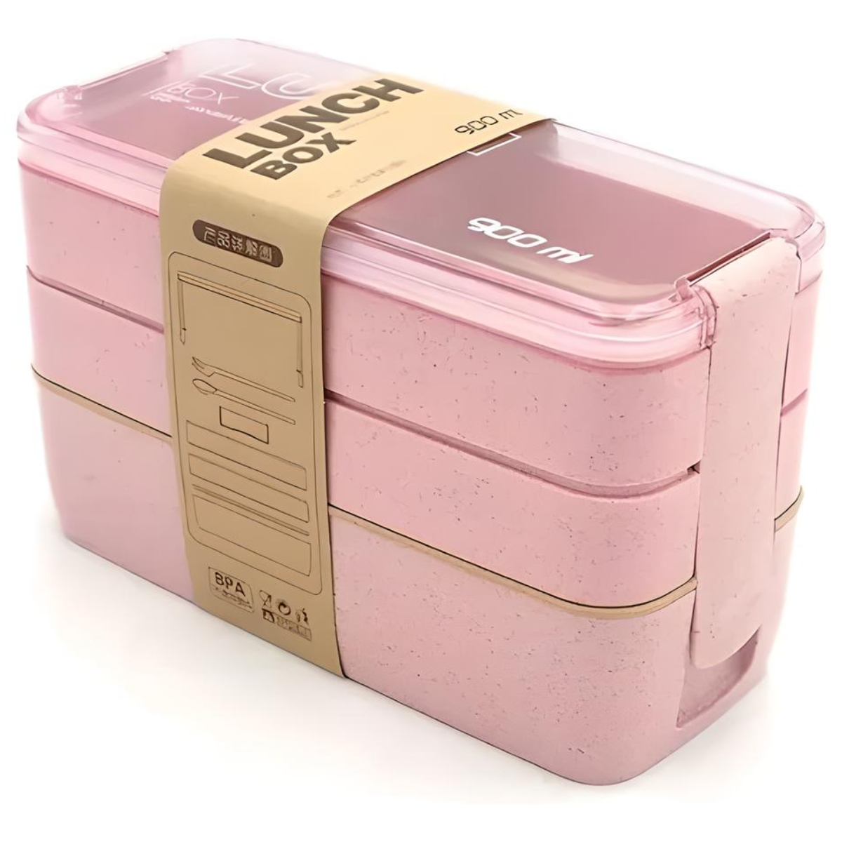 Loncheras Con Toppers Lunch Box Fiambrera 900ml 3 Pisos