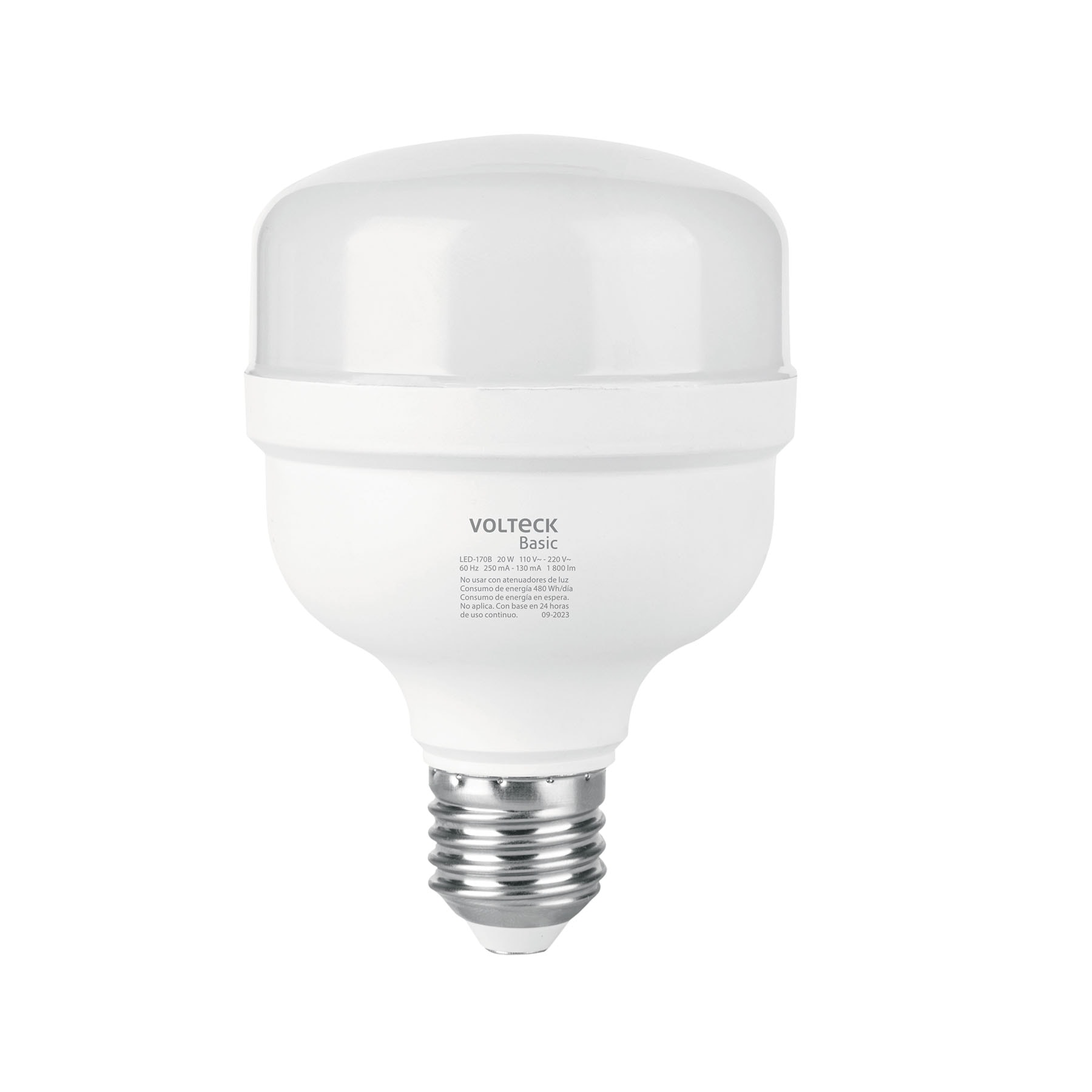 LÁMPARA LED ALTA POTENCIA 20W (EQUIV. 170W) LUZ DE DÍA BASIC VOLTECK 28206