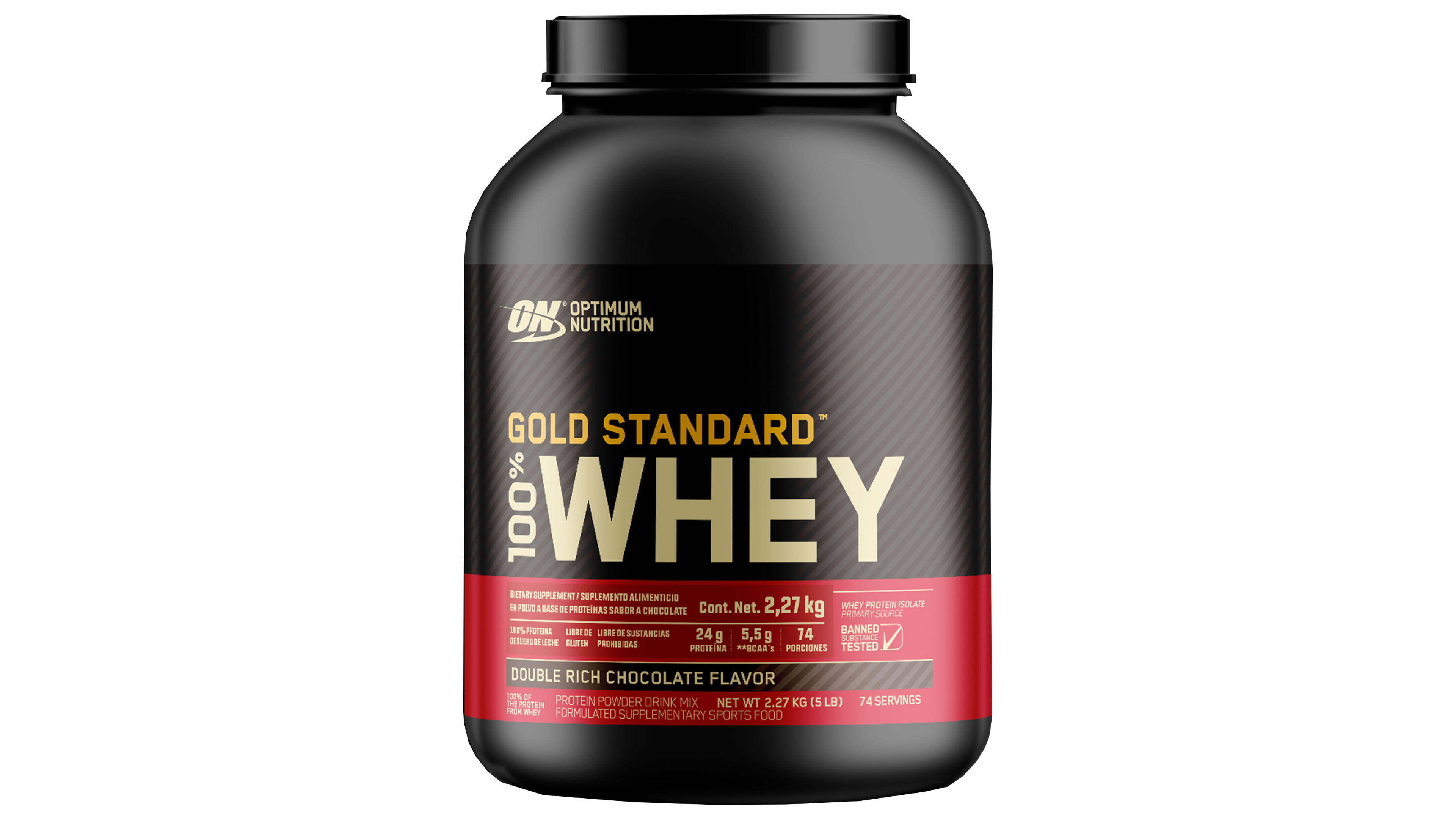 Proteína 100% Whey Gold Optimum Nutrition Sabor French Vainilla 5lb