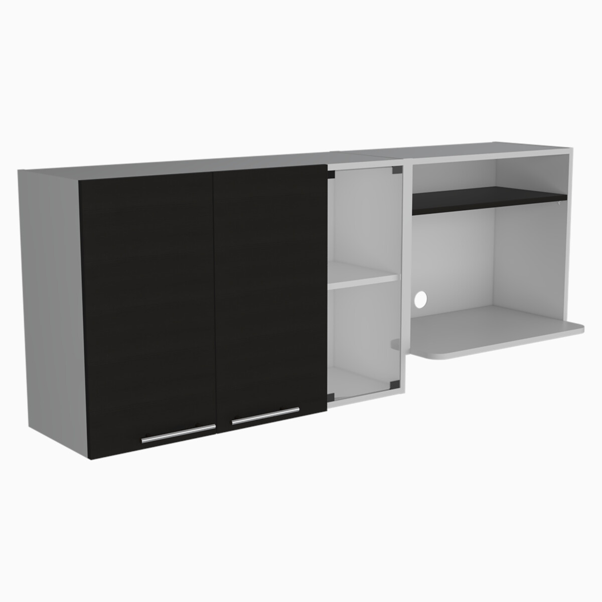 ESTANTE SUPERIOR PARA COCINA TIPO ALACENA ARMABLE CON PUERTA Y CUATRO ENTREPAÑOS MODELO GINA