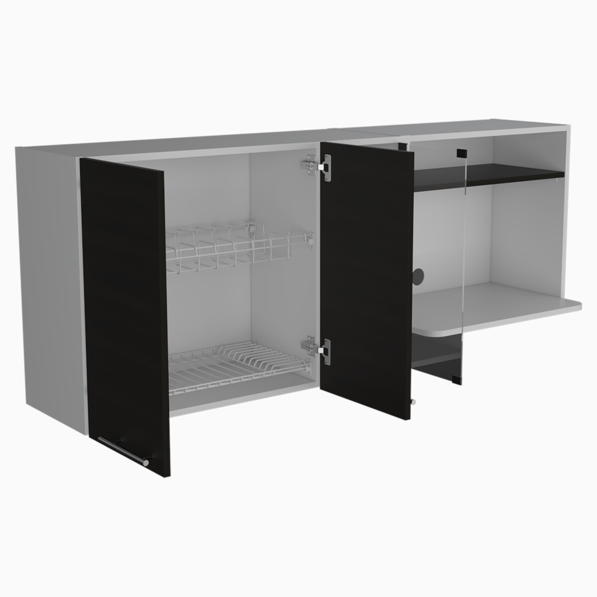ESTANTE SUPERIOR PARA COCINA TIPO ALACENA ARMABLE CON PUERTA Y CUATRO ENTREPAÑOS MODELO GINA