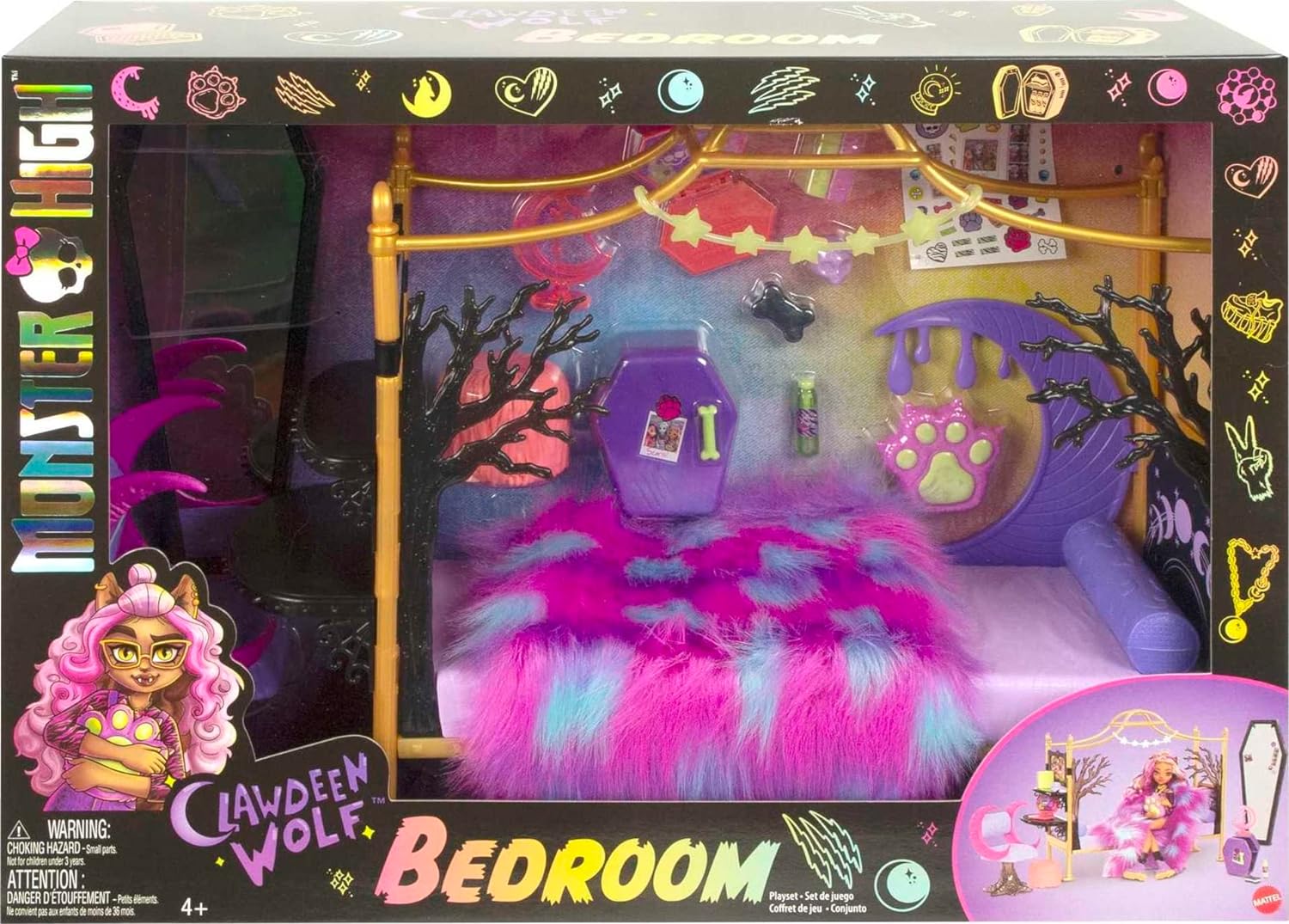 Monster High Clawdeen Wolf Conjunto De Juego De Dormitorio