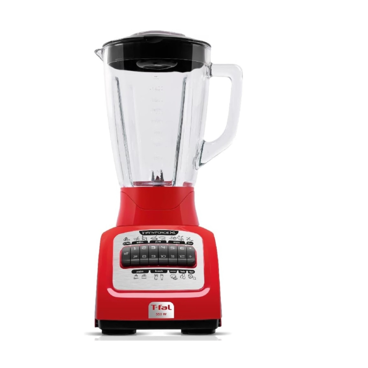 Licuadora T-Fal LN8225MX Infinyforce XL Vaso Vidrio / 550 Watts Rojo ORTY3.