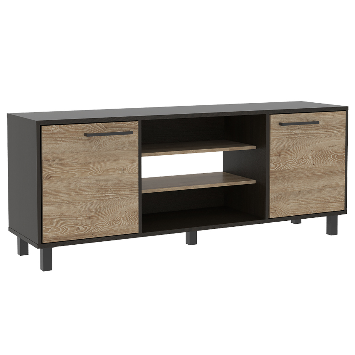 MUEBLE DE TV ARMABLE TIPO RACK MODELO KAIA IDEAL PARA LA SALA O EL ESTUDIO SOPORTA UNA PANTALLA DE 65 "