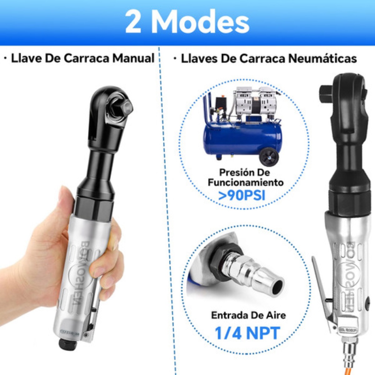 Matraca Neumática Impacto De Llave Pistola Neumática 1/2