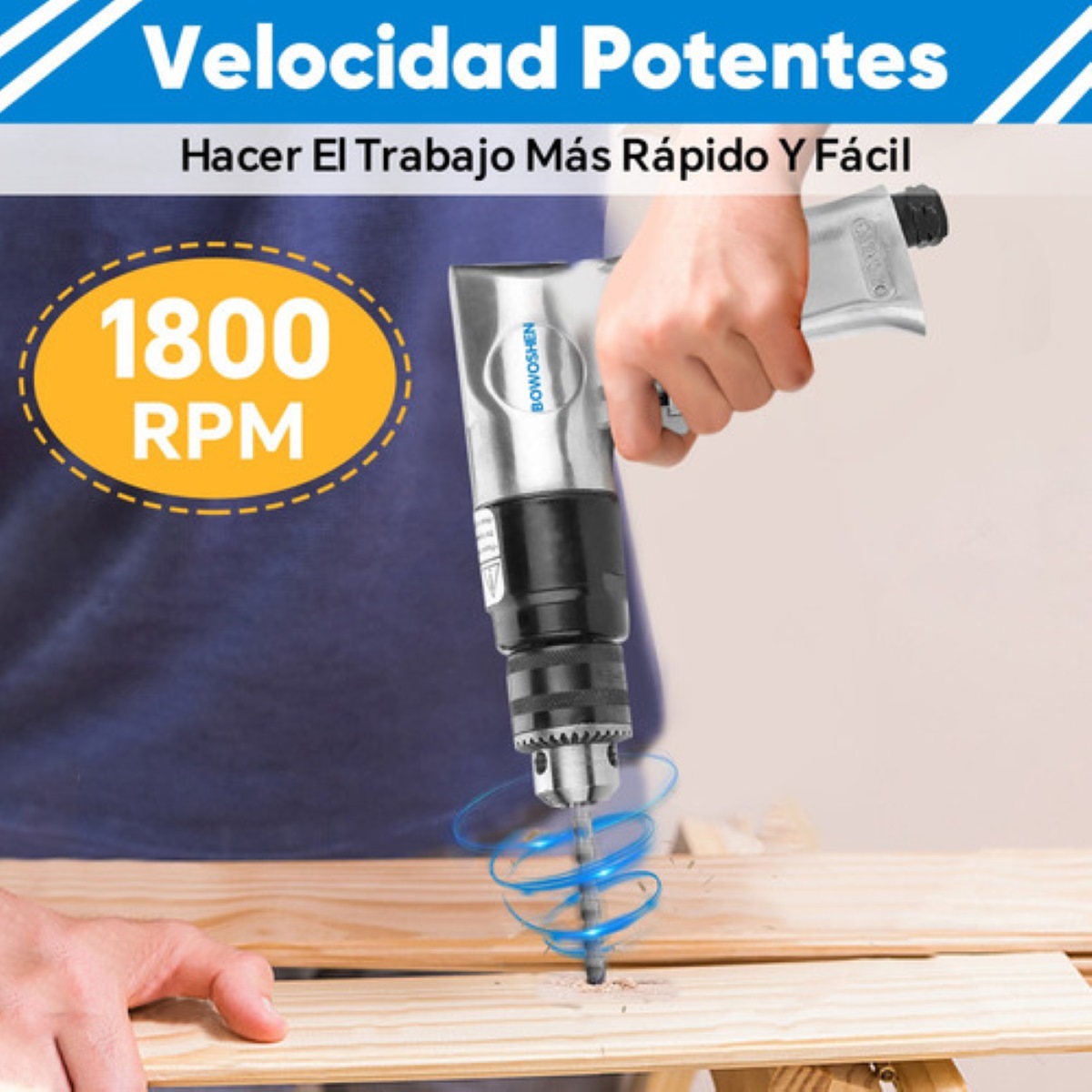 Taladro Neumático Atornillador Profesional Alto Impacto 1/2
