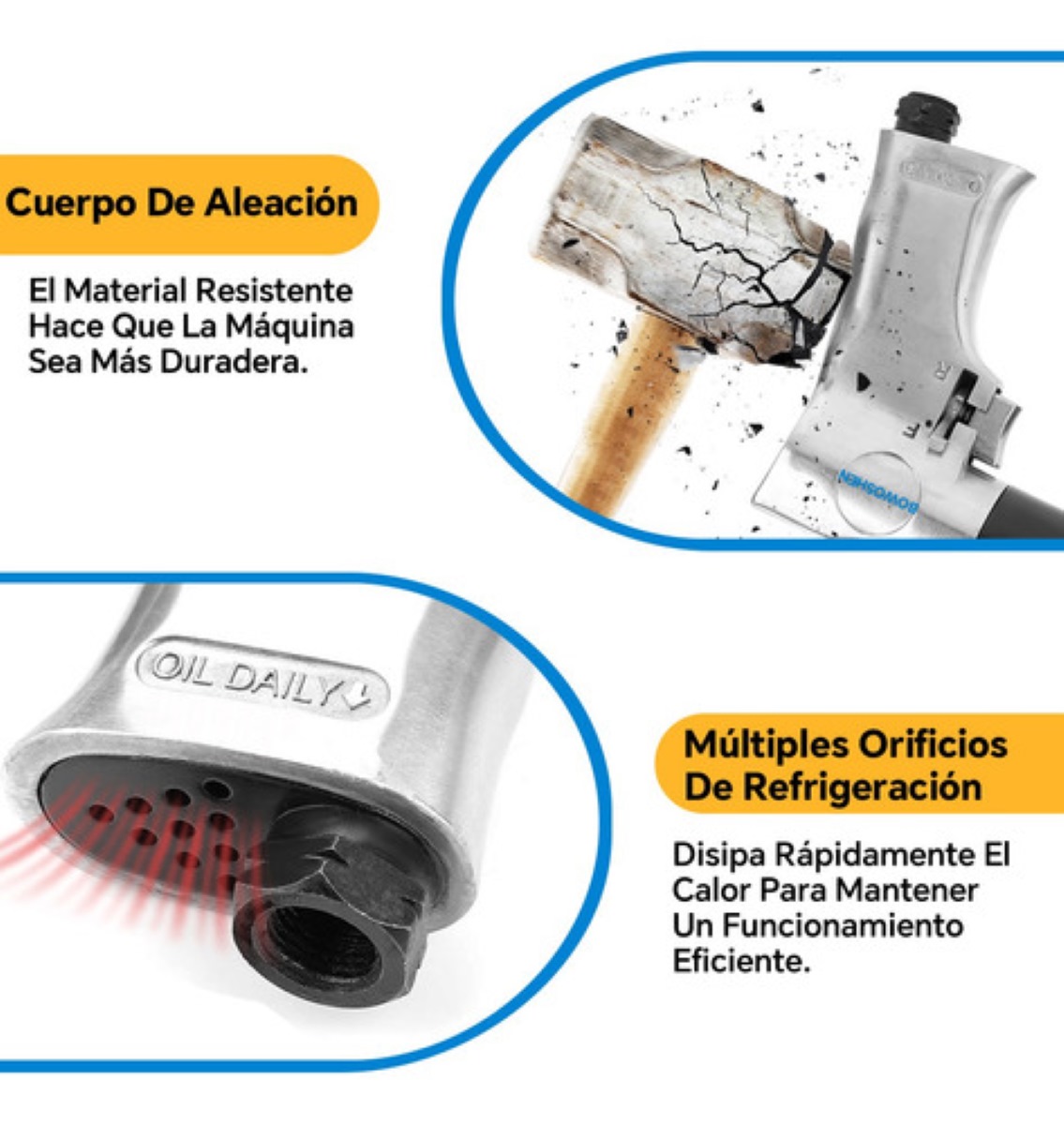 Taladro Neumático Atornillador Profesional Alto Impacto 1/2