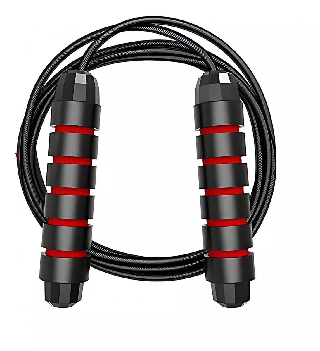 Cuerda Para Saltar Ajustable Ejercicio De 300 Cm Ajustable Mango Antideslizante Color Rojo