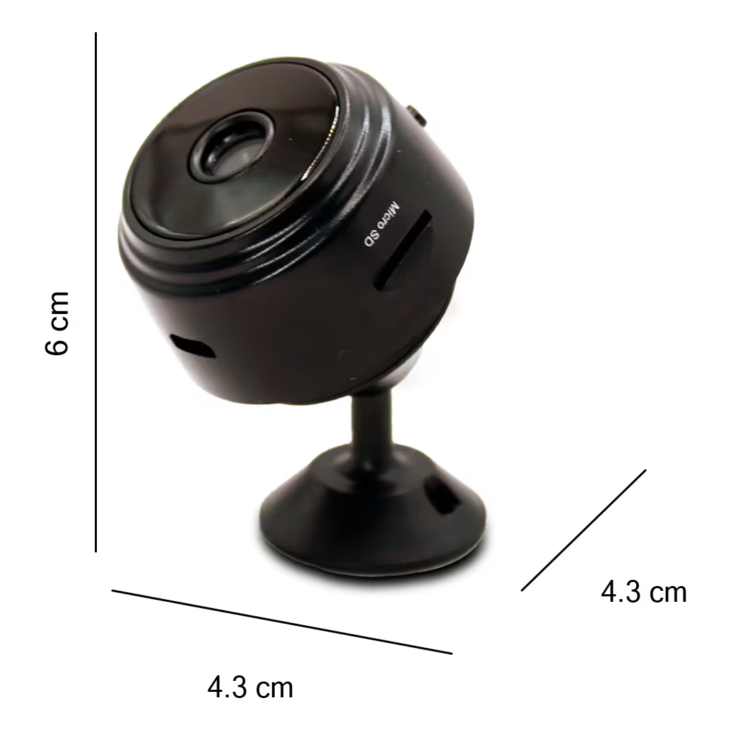 Cámara de seguridad A9 Mini con resolución de 1080p visión nocturna incluida Color negro
