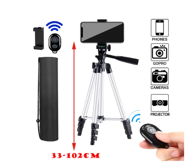 Tripie Para Cámara Y Celular Con Control Remoto Con Funda Nuevos