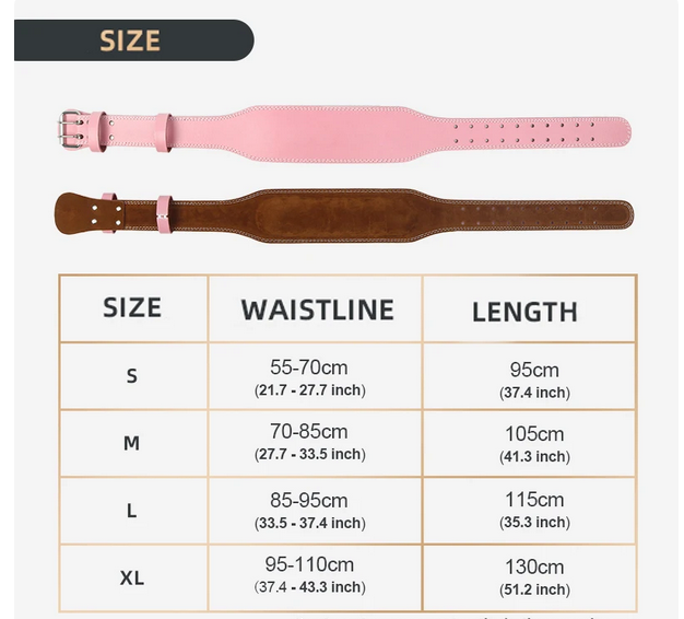 Cinturon Pesista Cuero Gym Crossfit Ejercicio Faja Rosa Nuevos Talla M