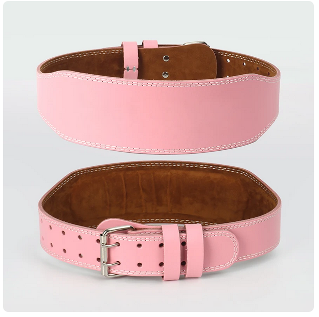 Cinturon Pesista Cuero Gym Crossfit Ejercicio Faja Rosa Nuevos Talla M