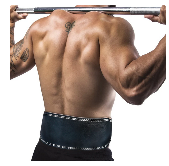 Faja Cinturón Pesista Cuero Gym Ejercicio Crossfit Piel Color Negro Talla M