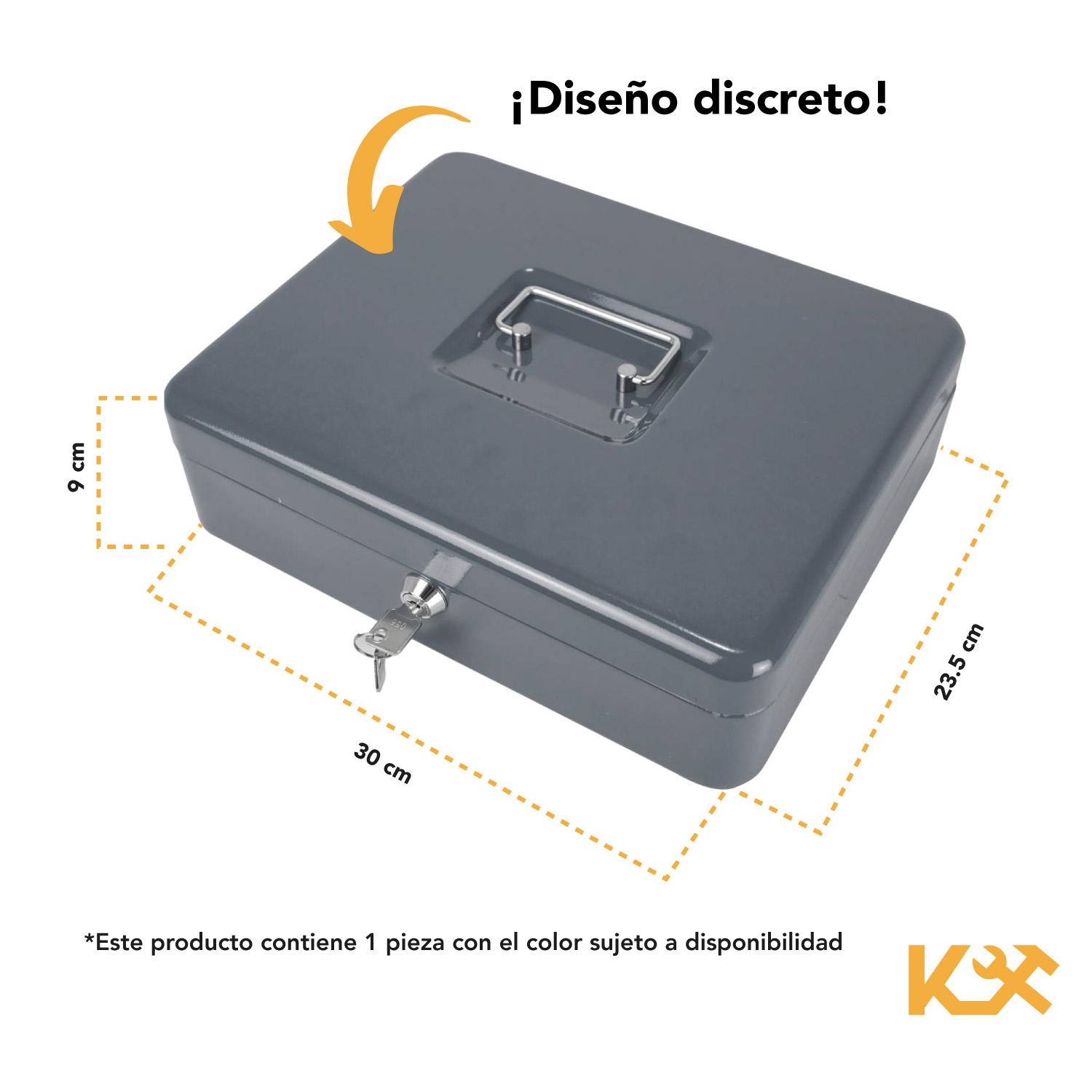 Caja De Seguridad 30cm Guardar Dinero Monedas 9 Separadores 