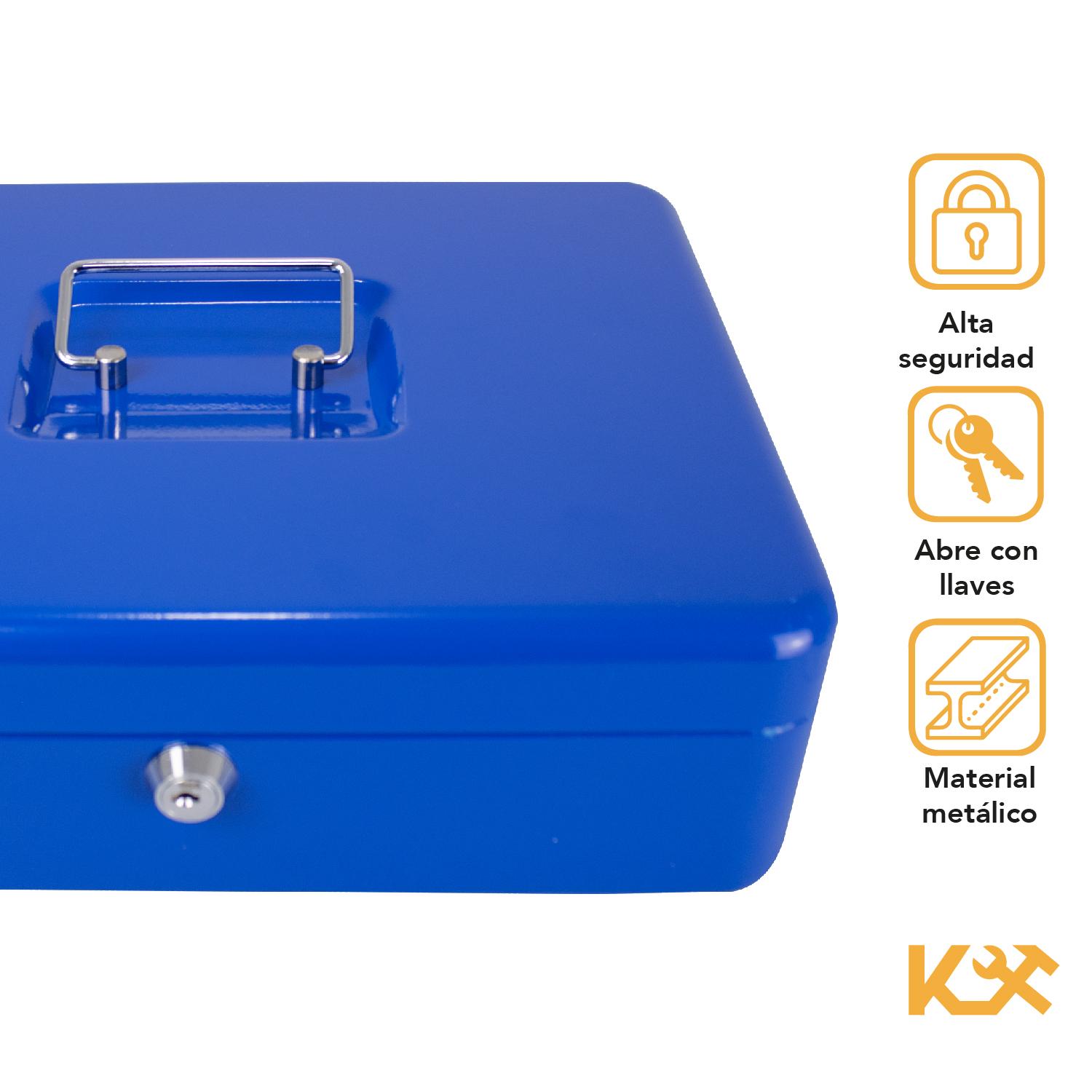 Caja De Seguridad 30cm Guardar Dinero Monedas 9 Separadores 